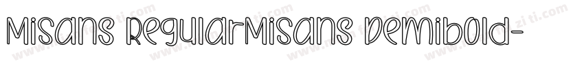 MiSans RegularMiSans Demibold字体转换